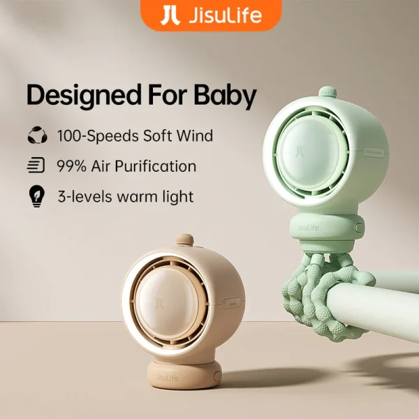 JisuLife Stroller Fan Life 2/2S 4000-5000mAh for babies and toddlers — alternate view